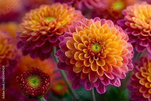 sunburst of mums