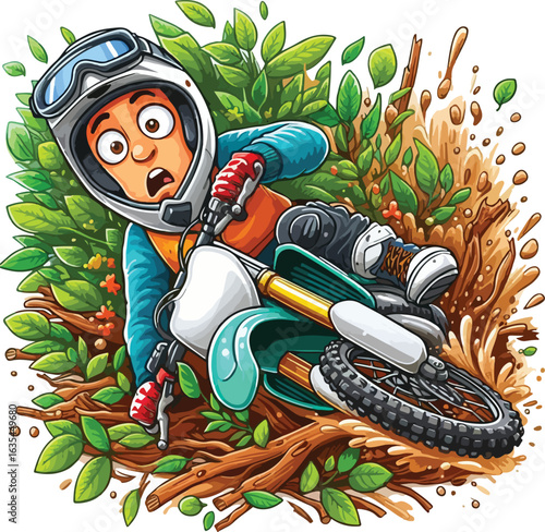 pose of dirt bike