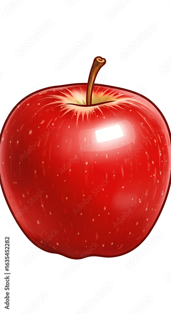 Fototapeta premium Isolated Realistic Illustration Of A Red Apple With Transparent Background