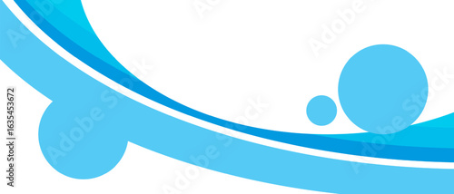 abstract blue wave banner background