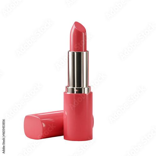 Isolated Pink Lipstick On Transparent Background Photo for Beauty