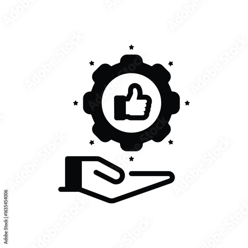 Black solid icon for exemplary practices