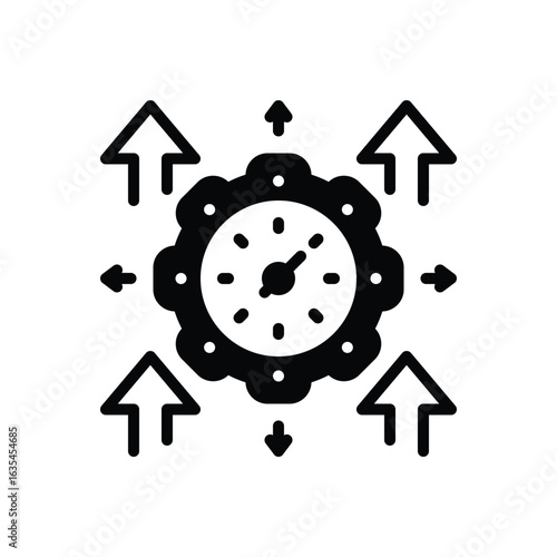 Black solid icon for optimal performance