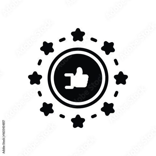 Black solid icon for optimum results