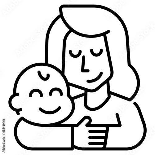 mother's love Line Icon