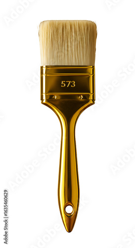 Wallpaper Mural Golden Paint Brush Isolated on Black Background Photo Torontodigital.ca