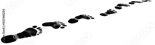 foot prints vector illustration on white background