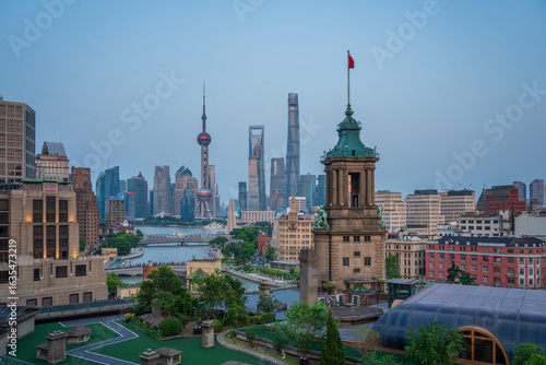 Shanghai Postal Museum and Lujiazui Oriental Pearl TV Tower, Three-Piece Set