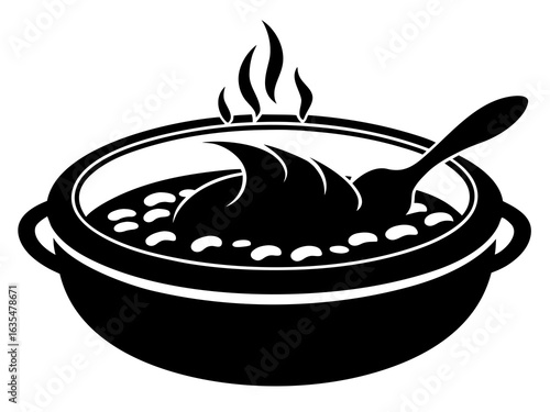 cassoulet black vector silhouette