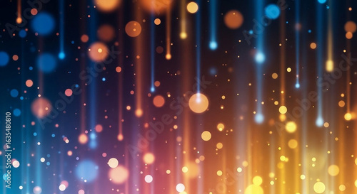 Abstract glowing light trails background