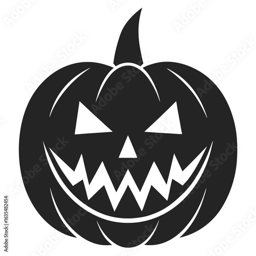 jack o lantern silhouette vector illustration