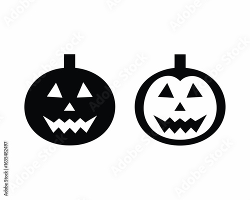 jack o lantern icon  silhouette vector illustration
