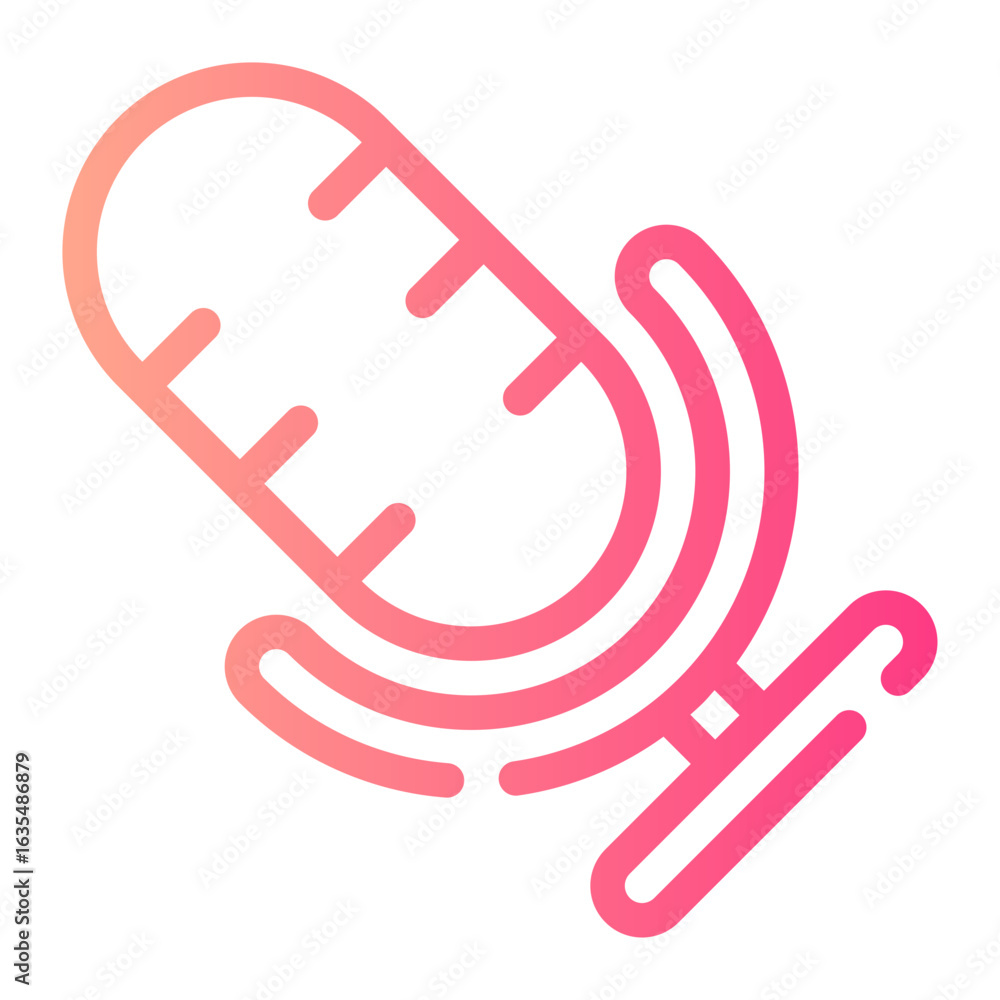 Obraz premium mic gradient icon