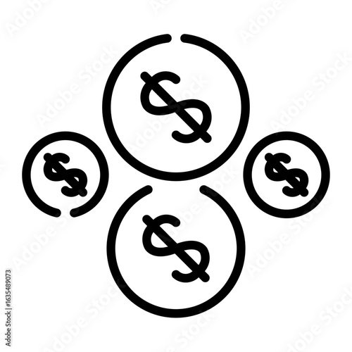 monetizing line icon