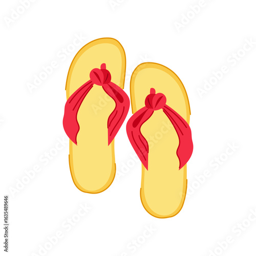 wedges beach footwear cartoon vector illustration