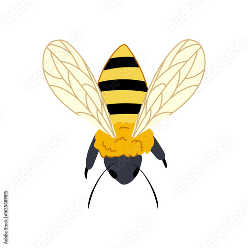 worker bee cartoon vector illustration