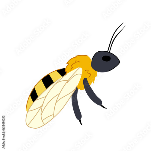 drone bee cartoon vector illustration