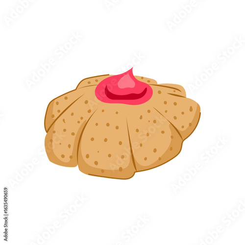 oatmeal biscuit cookie cartoon vector illustration