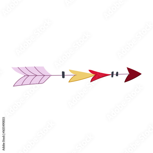 rustic boho arrow cartoon vector illustration