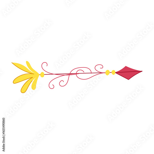 gypsy boho arrow cartoon vector illustration