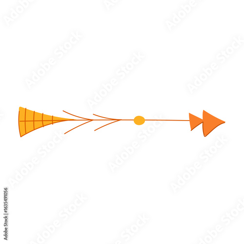 earthy boho arrow cartoon vector illustration