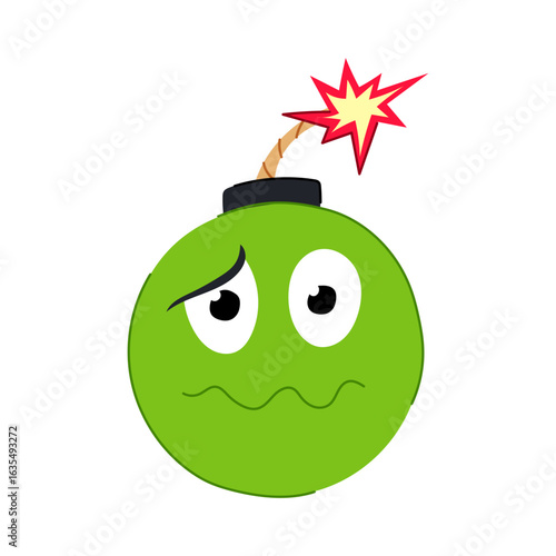 fuse bomb character cartoon vector illustration