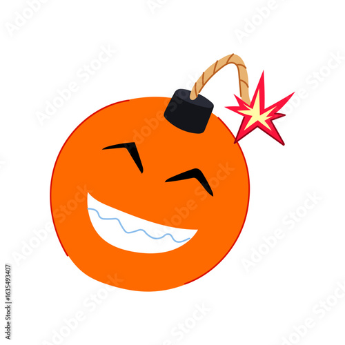 c4 bomb character cartoon vector illustration