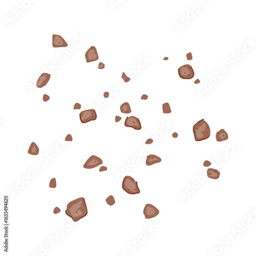 chocolate cookie crumb cartoon vector illustration