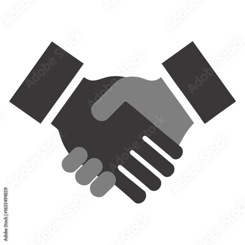 Abstract illustration of a hand with contrasting light and dark gray tones symbolizing duality