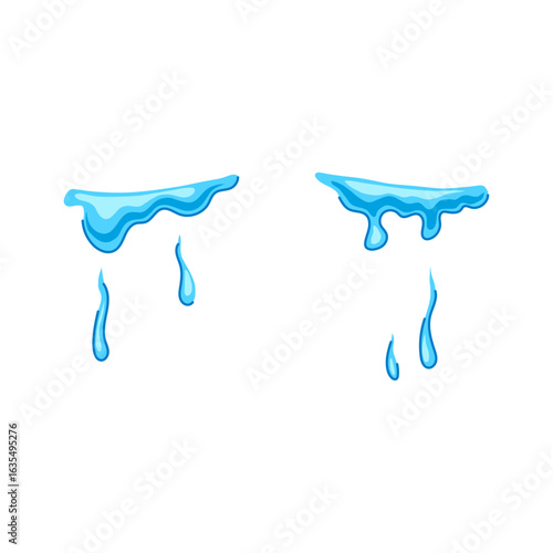 weep cry cartoon vector illustration