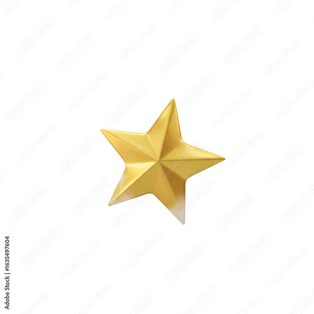 Obraz premium Isolated Gold Star on Transparent Background in Detailed Illustration