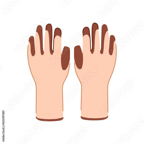 washable garden gloves cartoon vector illustration
