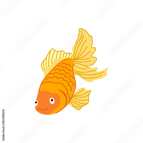 comet goldfish cartoon vector illustration