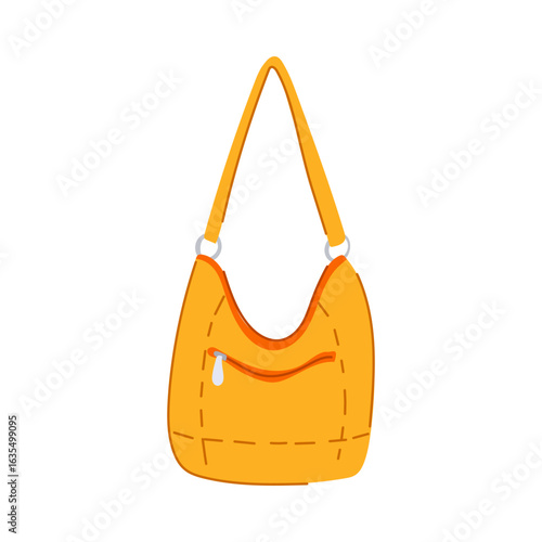 tote handbag woman leather cartoon vector illustration