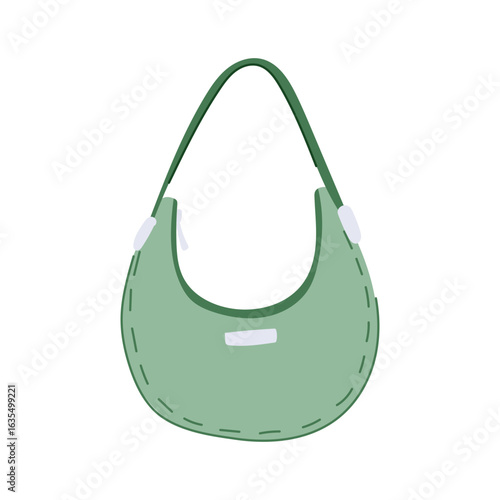 luxury handbag woman leather cartoon vector illustration