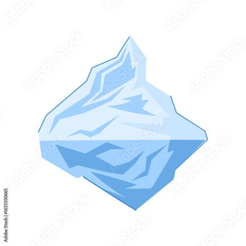 sea iceberg cartoon vector illustration