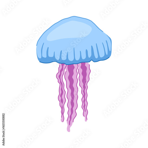 venom jellyfish cartoon vector illustration