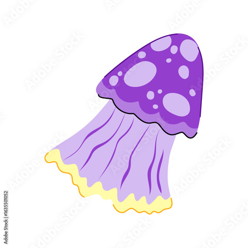 plankton jellyfish cartoon vector illustration