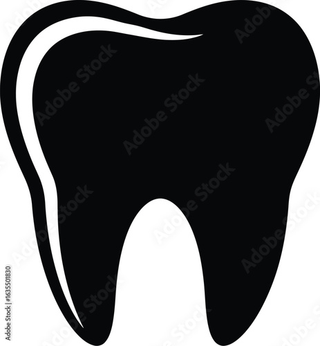 elegant modern detailed professional high quality Transparent Silhouette of a Tooth on a White Background