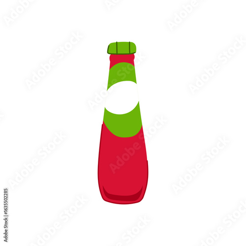 brand ketchup bottle cartoon vector illustration