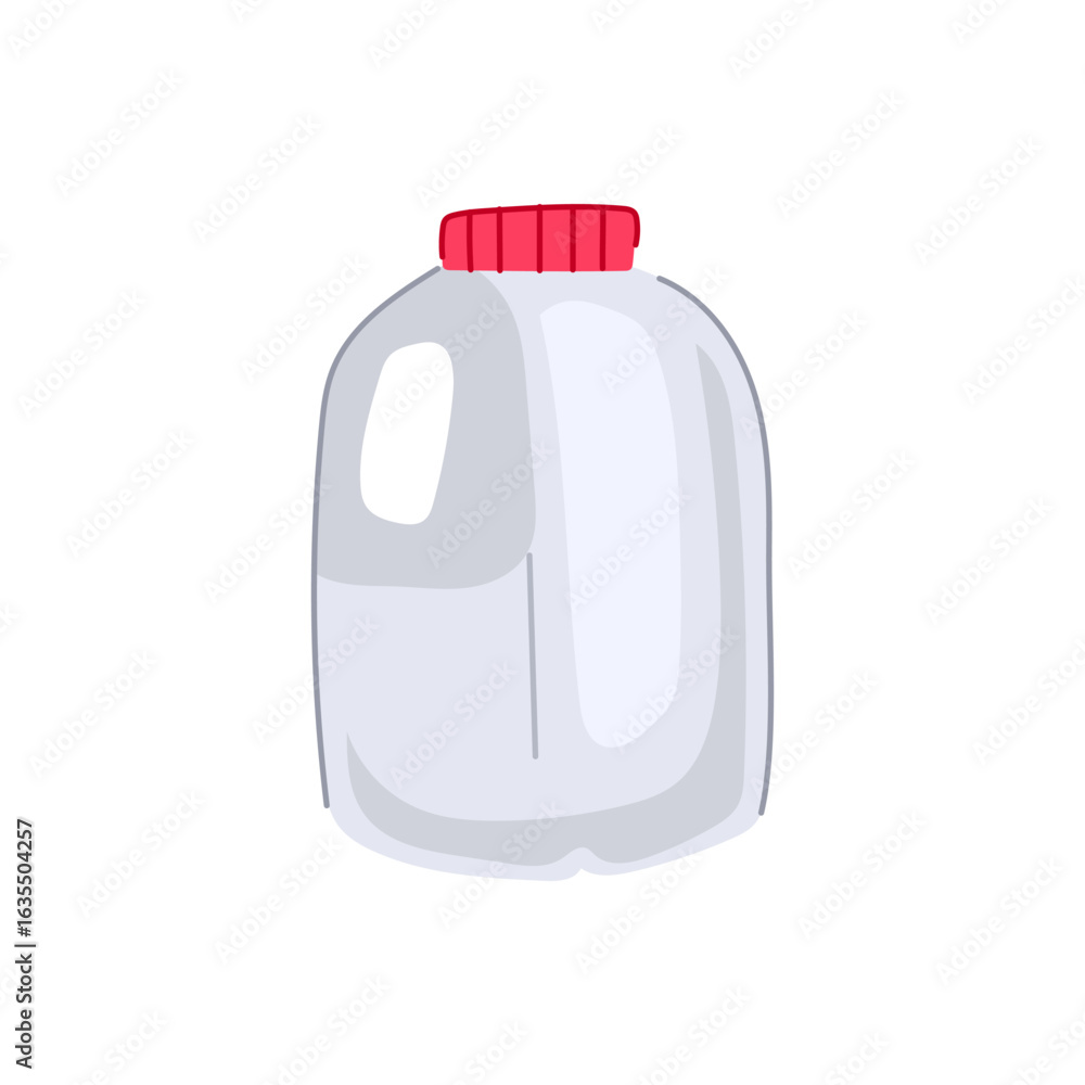 Obraz premium environment milk bottle plastic cartoon vector illustration