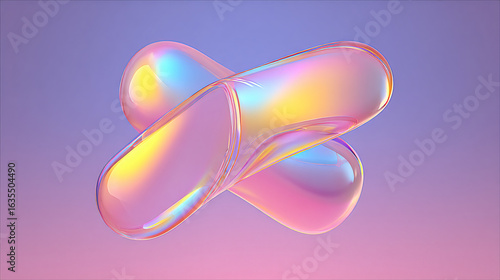 Modern Abstract 3D Bubble Design Colorful Fluid Gradient Light Reflection Glass Shape Vibrant Smooth Texture Futuristic Illusion Artistic Digital Artwork Geometry Unique Beauty Surreal Pattern
