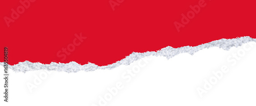 Wallpaper Mural Rred torn paper edge with rough, jagged ripped strips and white fibers on transparent background, graphic design element and posters, cutout layouts. Torontodigital.ca