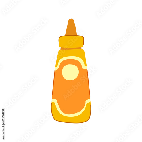 spread mustard bottle cartoon vector illustration