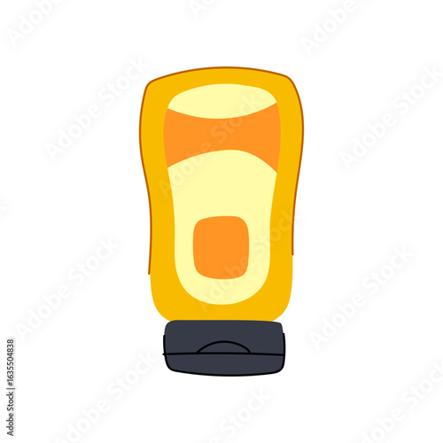 sandwich mustard bottle cartoon vector illustration