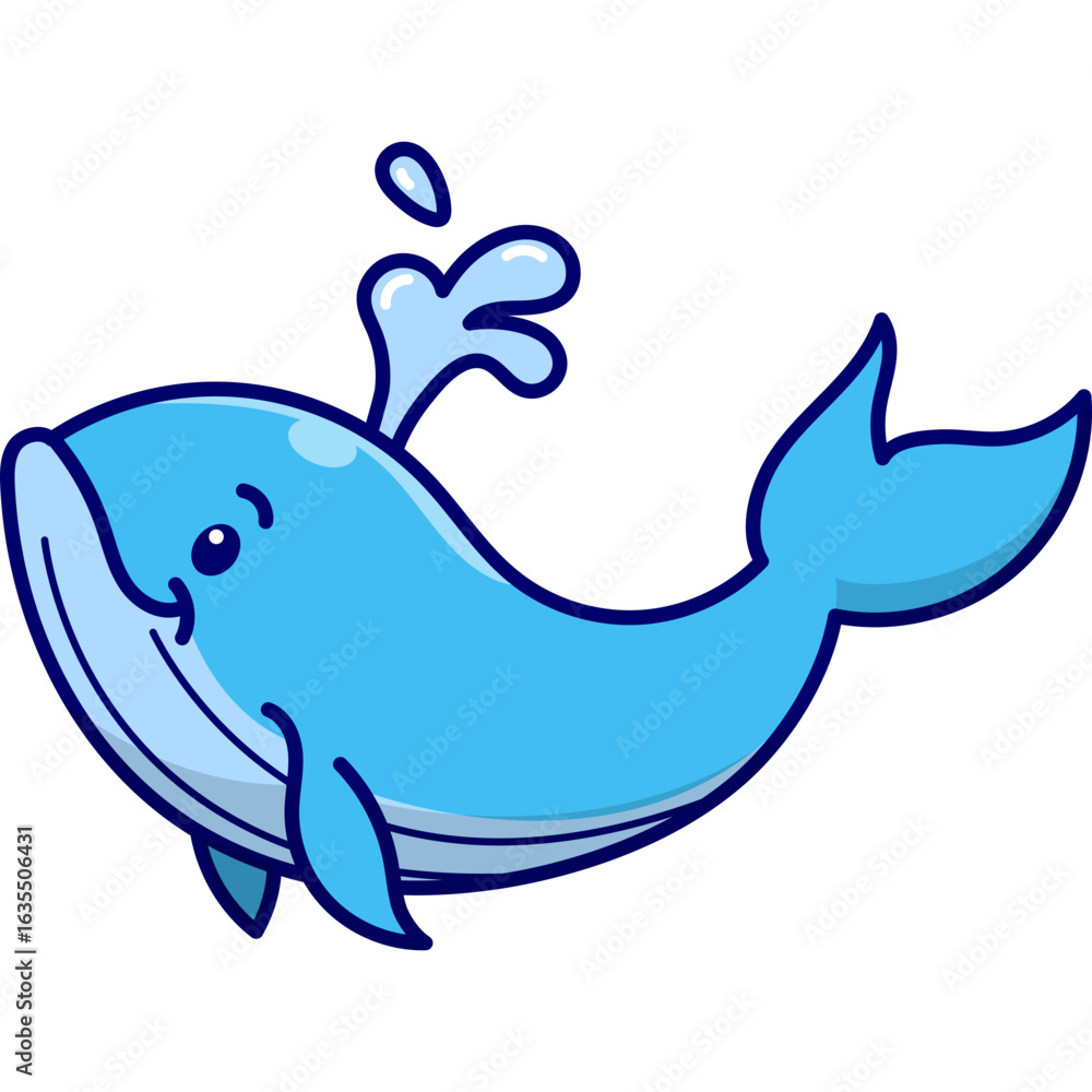 Obraz premium Cute Whale Illustration
