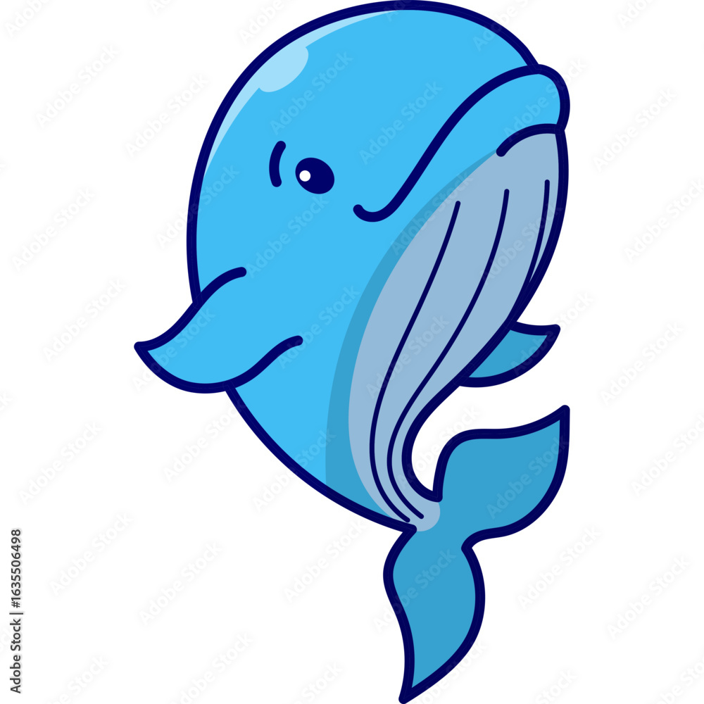 Naklejka premium Cute Whale Illustration