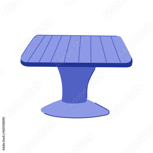 furniture plastic table cartoon vector illustration