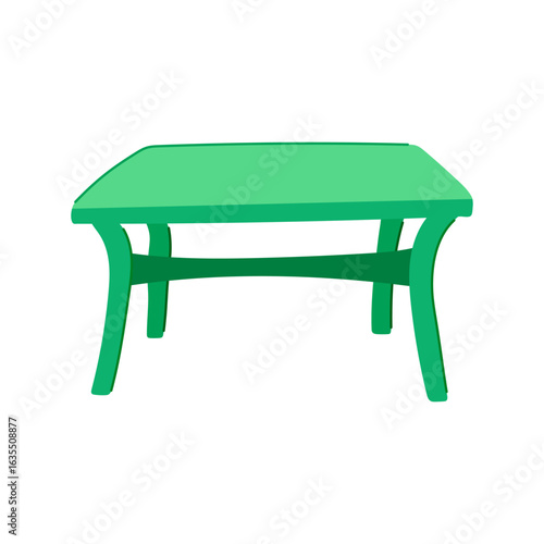versatile plastic table cartoon vector illustration