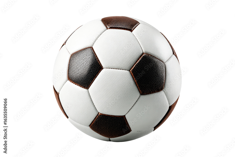 Obraz premium Black and white soccer ball, transparent bg